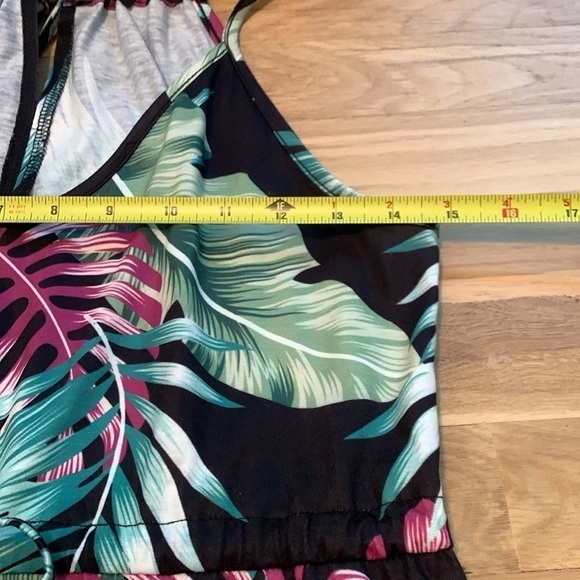 Huskary Tropical Floral Tie Cinched Waist Halter Maxi Dress Women’s S - Picture 8 of 15